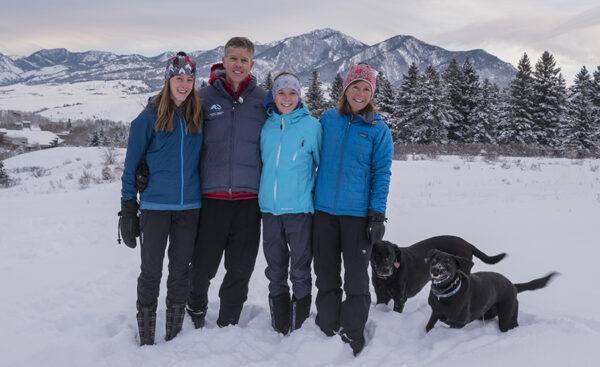 Mike McCormick with his family in Bozeman, MT
